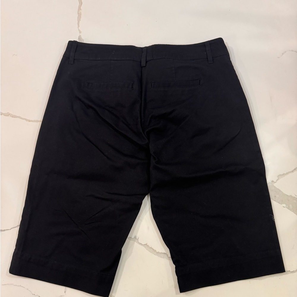 The Limited Shorts Flat Front Shorts Chino Black Size 8 - Picture 3 of 4